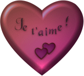 Gif animé coeur te amo